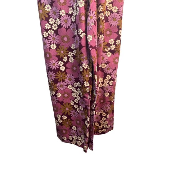 Princess Highway Size 6 Floral Pink & Brown High Waisted Overalls Cotton NWT - Picture 15 of 16